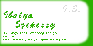 ibolya szepessy business card